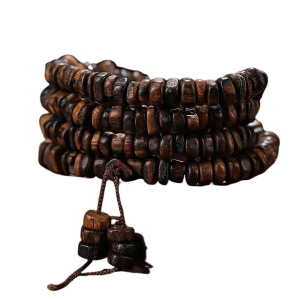 Bracelet multi-boucles ZenWeave en bois d'agar de Dalagan - Calme • Apaise l'esprit • Aide à dormir • Paix