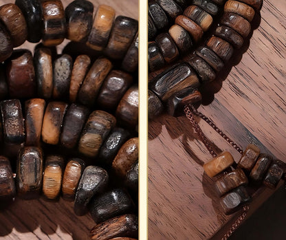 Bracelet multi-boucles ZenWeave en bois d'agar de Dalagan - Calme • Apaise l'esprit • Aide à dormir • Paix
