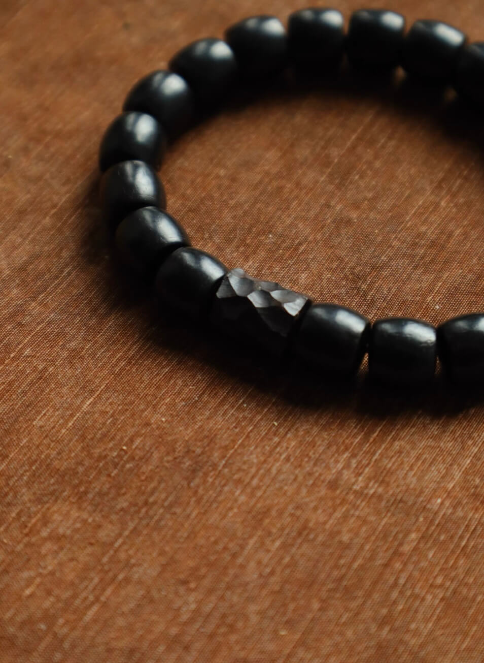 Ebony White Copper Power Bracelet - Freedom · Victory