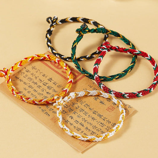 Fengshui Zodiac Five Elements Colorful Braiding Bracelet