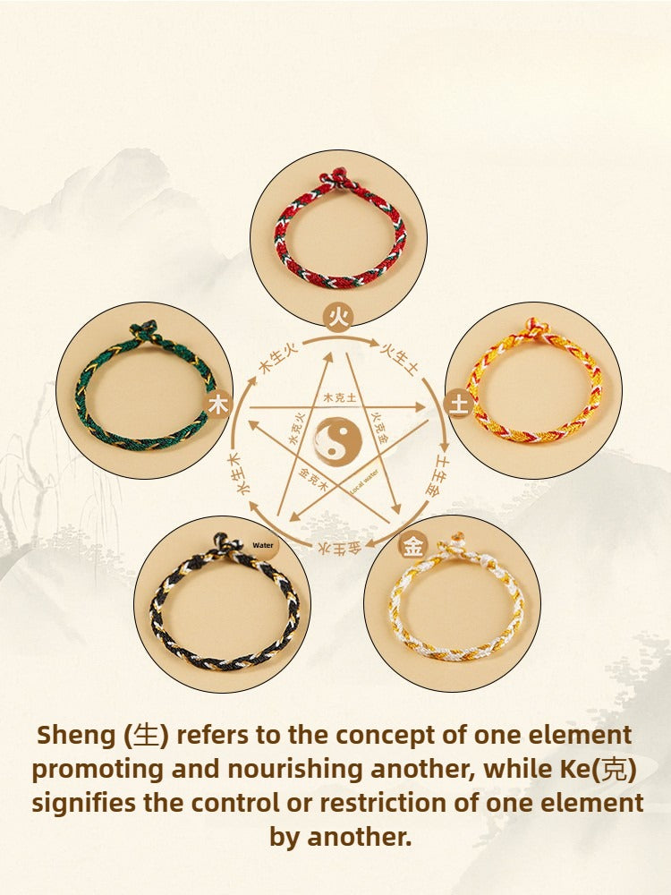 Free Today：Fengshui Zodiac Five Elements Colorful Braiding Bracelet