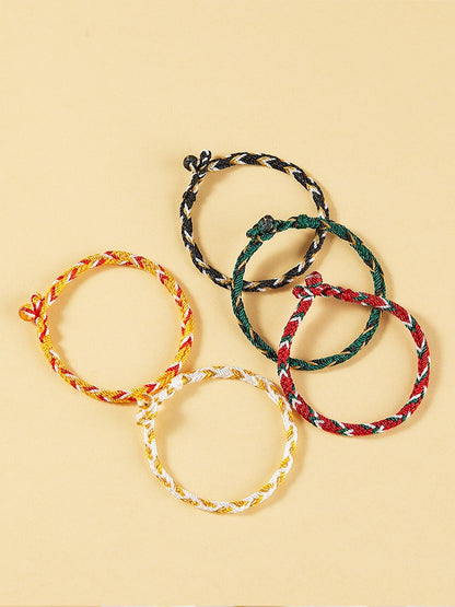 Free Today：Fengshui Zodiac Five Elements Colorful Braiding Bracelet