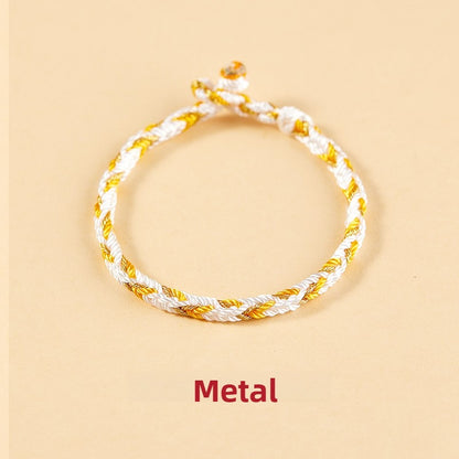 Free Today：Fengshui Zodiac Five Elements Colorful Braiding Bracelet
