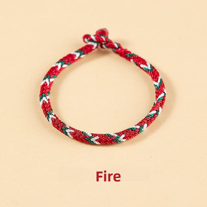 Free Today：Fengshui Zodiac Five Elements Colorful Braiding Bracelet