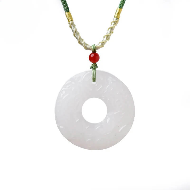 Gold Silk Jade Pi Xiu Peace Amulet Pendant Wealth Safety Necklace