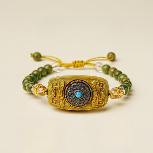 Green Sandalwood Auspicious Prosperity Bracelet