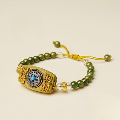 Green Sandalwood Auspicious Prosperity Bracelet