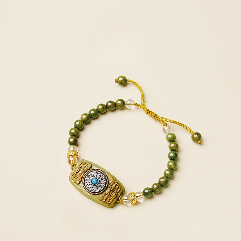 Green Sandalwood Auspicious Prosperity Bracelet