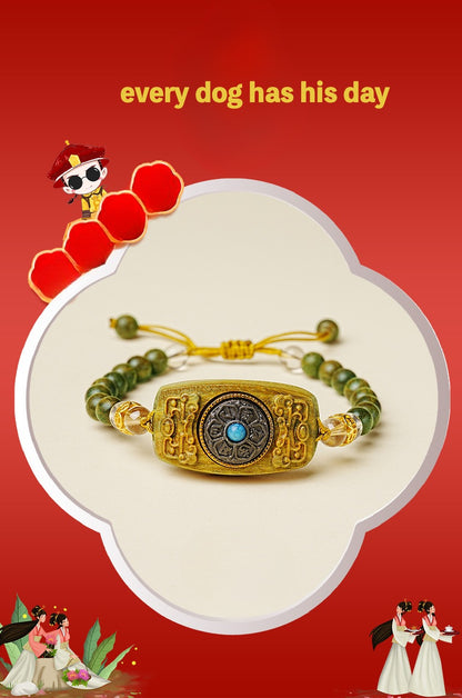 Green Sandalwood Auspicious Prosperity Bracelet