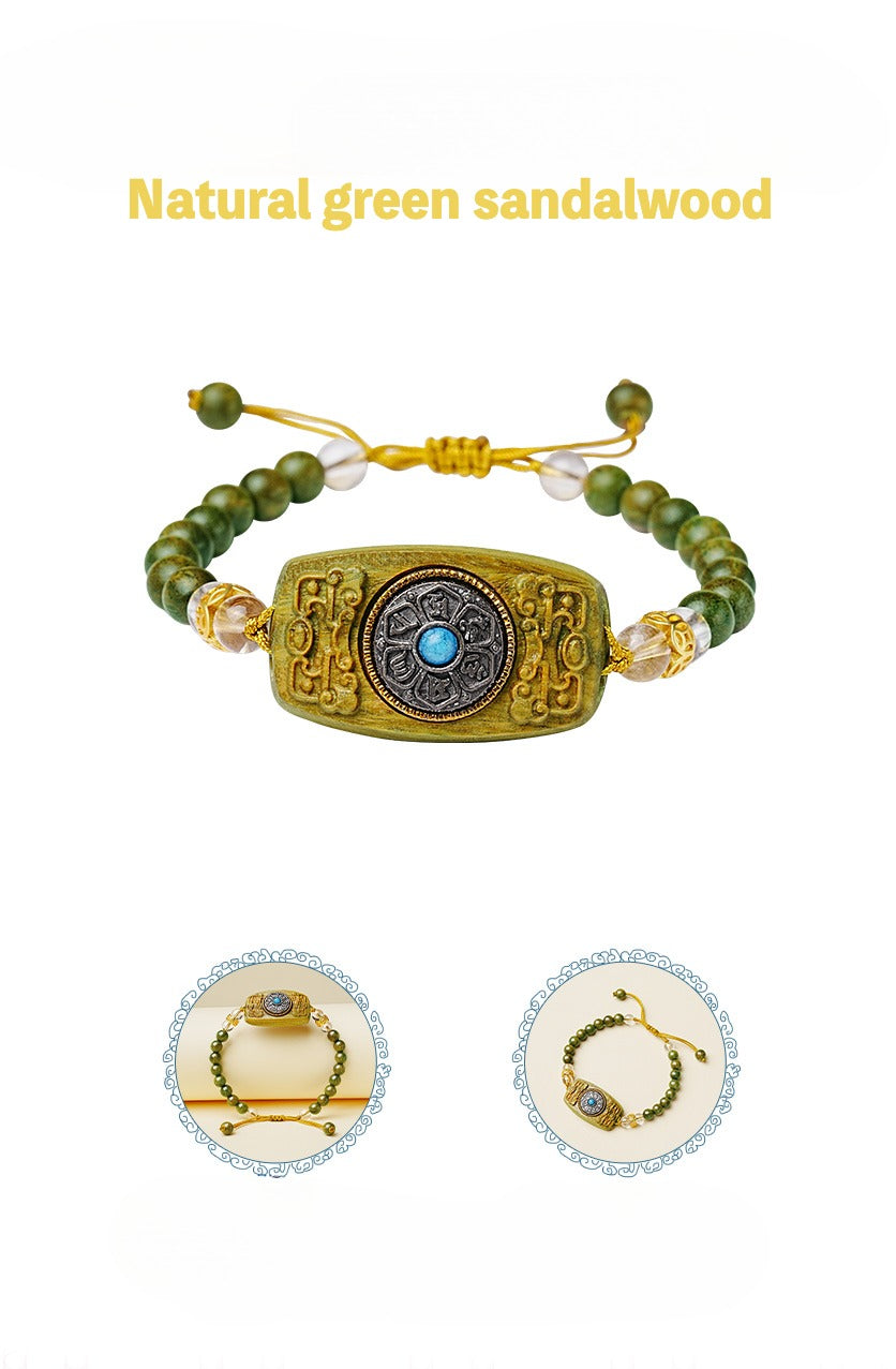 Green Sandalwood Auspicious Prosperity Bracelet