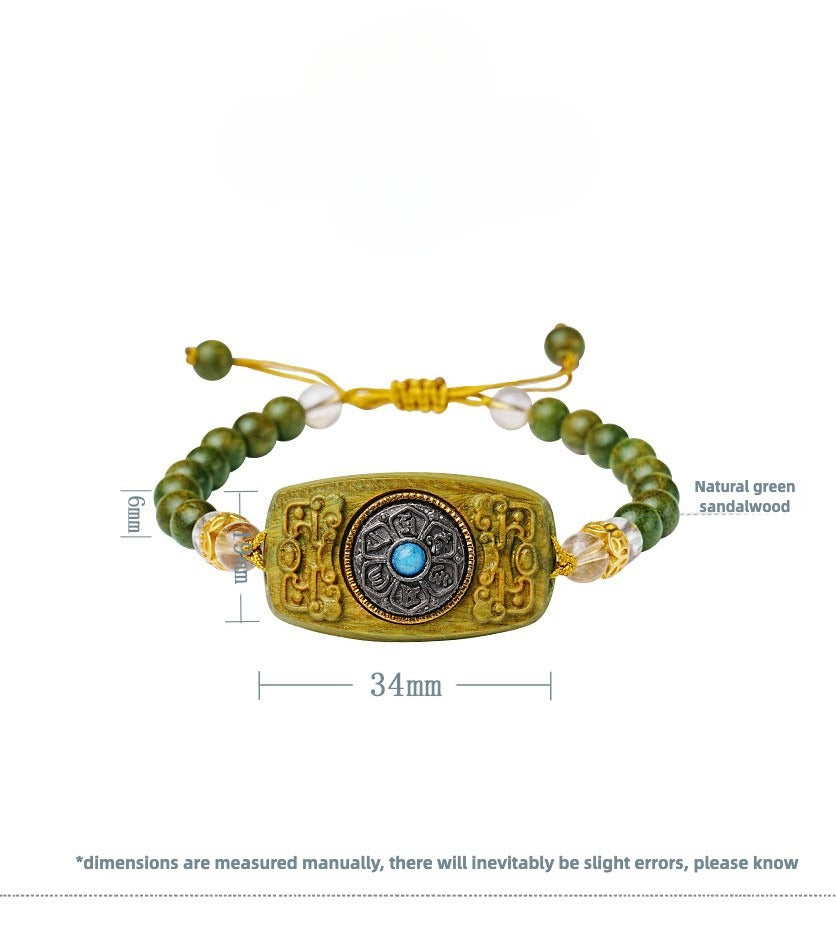 Green Sandalwood Auspicious Prosperity Bracelet