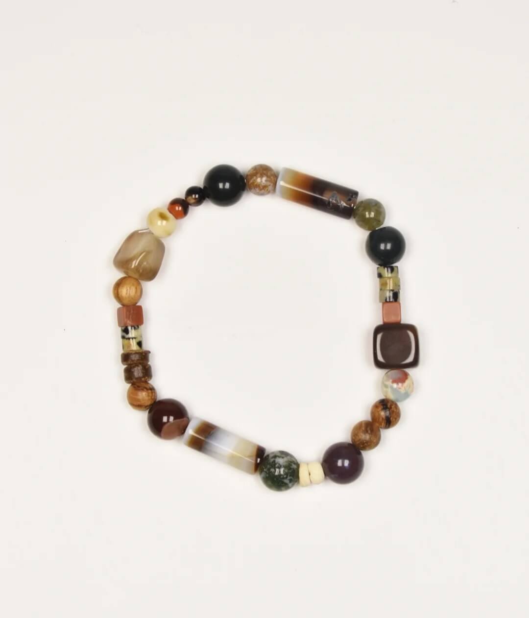 Harmony of Four Seasons - Agate Agarwood Red Aventurine Natural Energy Bracelet