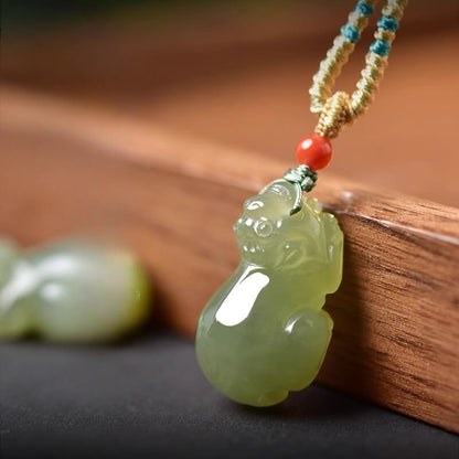 Hetian Jade Pi Xiu Good Fortune Necklace