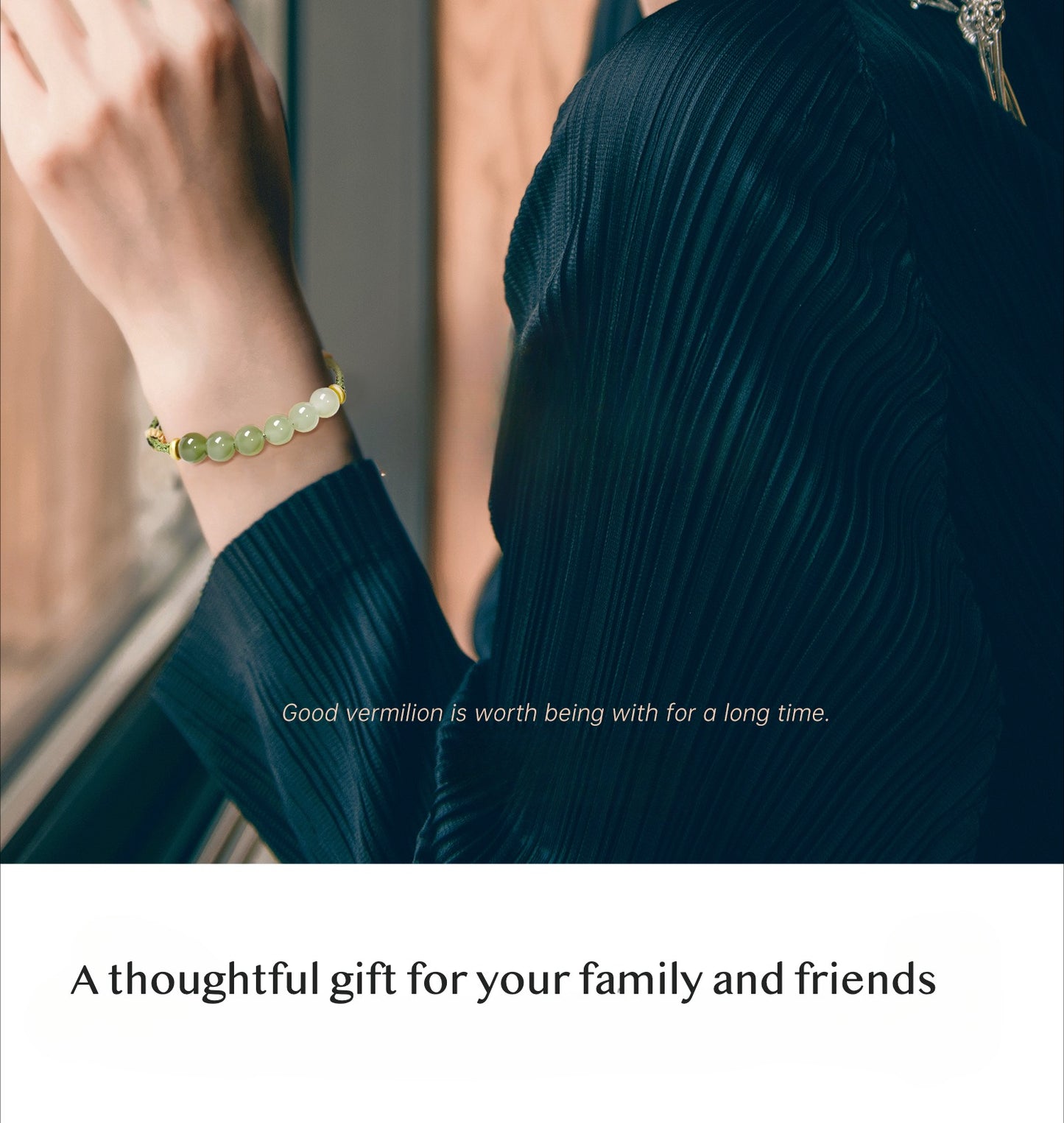 Zen Healing Hetian Jade Green Fortune Knot Braided String Couple Bracelet