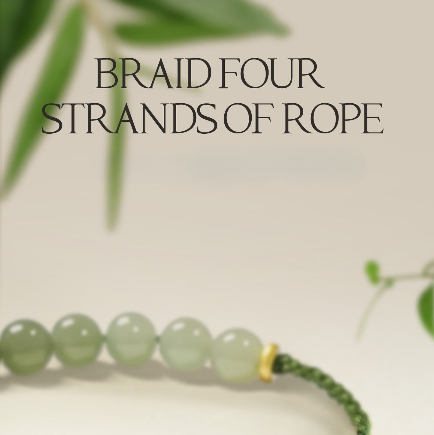 Zen Healing Hetian Jade Green Fortune Knot Braided String Couple Bracelet