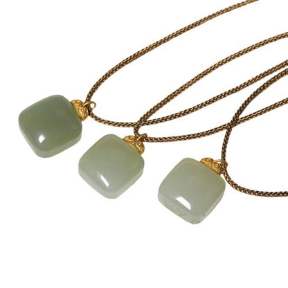 Hetian Jade 'Wu Shi' Pendant Necklace-Protection•Peace