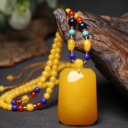 Honey Amber Wealth Protection Necklace