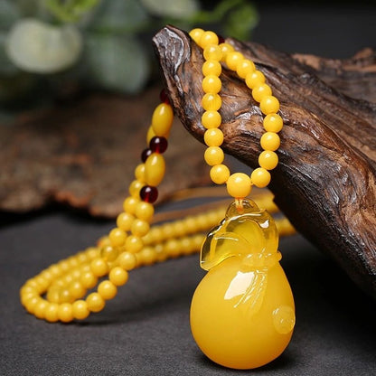 Honey Amber Wealth Protection Necklace