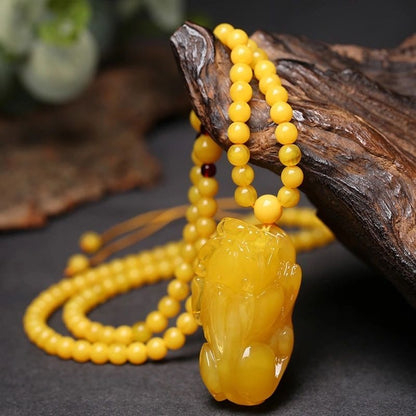 Honey Amber Wealth Protection Necklace