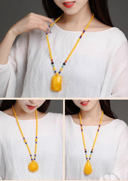 Honey Amber Wealth Protection Necklace