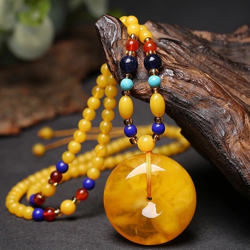 Honey Amber Wealth Protection Necklace