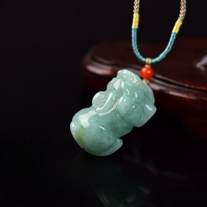 Imperial Jade Pi Xiu Pendant Lucky Necklace