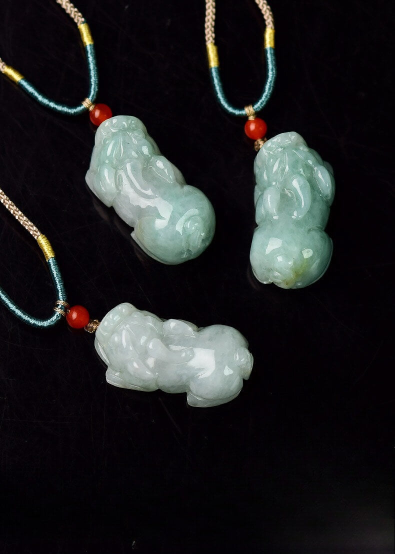 Imperial Jade Pi Xiu Pendant Lucky Necklace