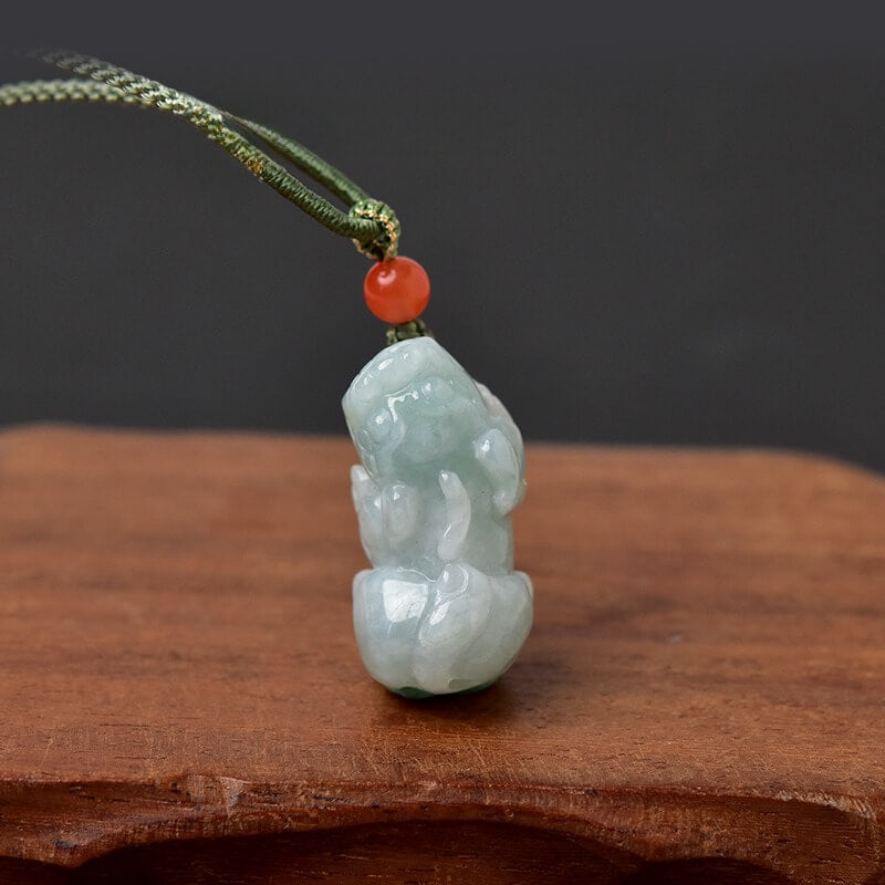 Imperial Jade Pi Xiu Pendant Lucky Necklace