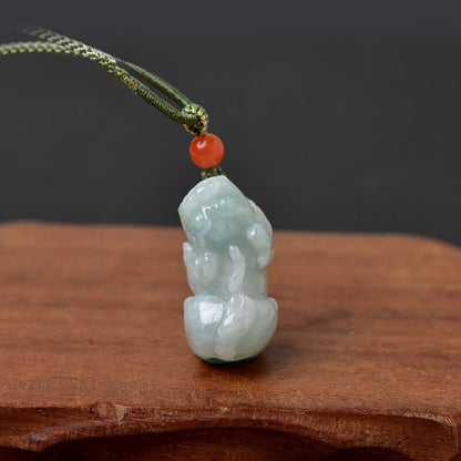 Imperial Jade Pi Xiu Pendant Lucky Necklace