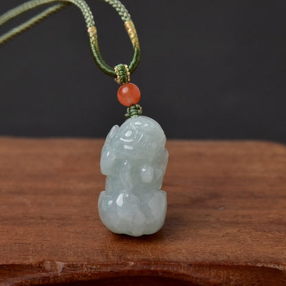 Imperial Jade Pi Xiu Pendant Lucky Necklace