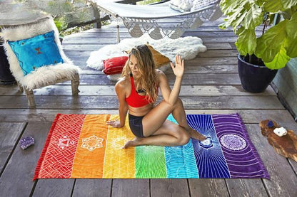 Indian seven chakras meditation healing tapestry bedroom yoga background decoration