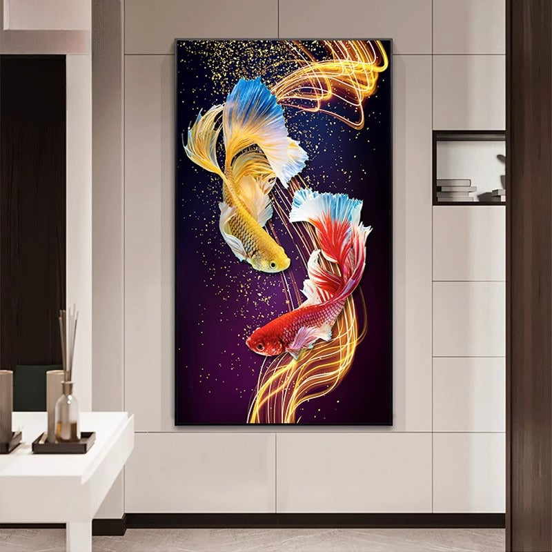 Koi Fish Living Room Luck Decorative Painting