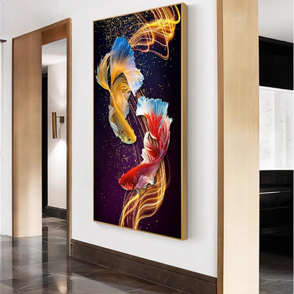 Koi Fish Living Room Luck Decorative Painting