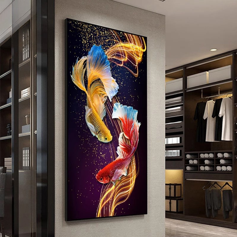 Koi Fish Living Room Luck Decorative Painting