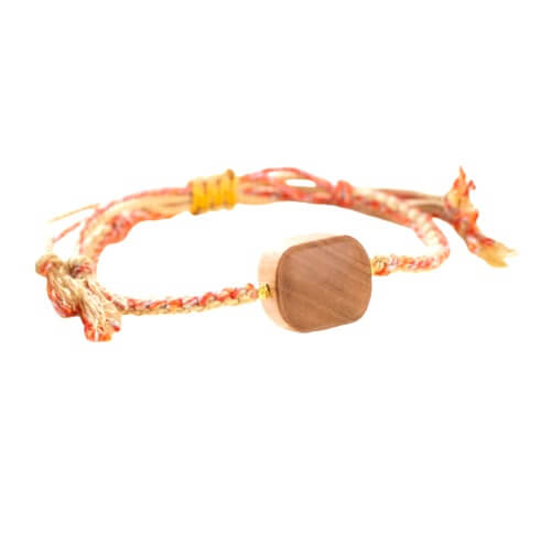 Bracelet tressé à la main en bois de santal vieilli de Mysore Wuyipai - Paix • Amulette • Bon augure