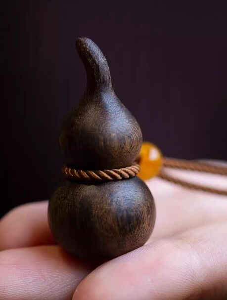 Natural Agarwood Gourd Fortune Necklace-Luck•Fortune