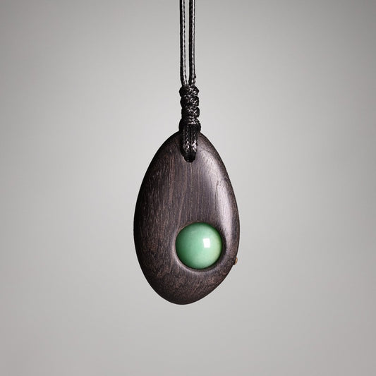 Natural Aventurine Ebony Protection Pendant Necklace