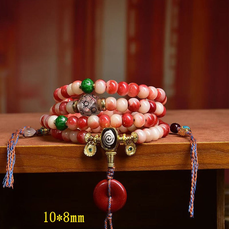 Natural Camel Bone 108 Mala Beads Tibetan Buddhist Bracelet