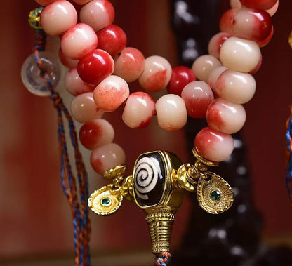 Natural Camel Bone 108 Mala Beads Tibetan Buddhist Bracelet