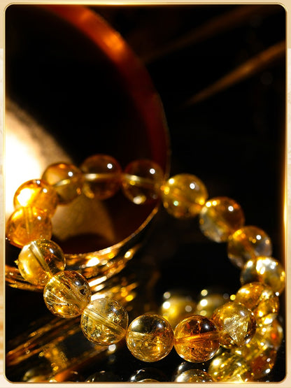 Natural Citrine Generosity Prosperity Beaded Bracelet