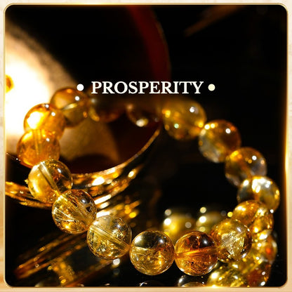 Natural Citrine Generosity Prosperity Beaded Bracelet