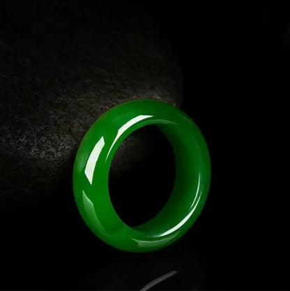 Natural Jade Prosperity Abundance Ring