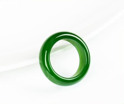 Natural Jade Prosperity Abundance Ring