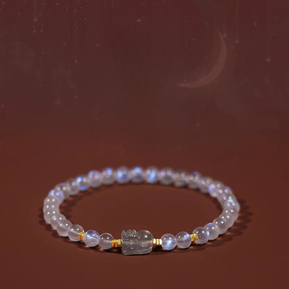 Natural Moonstone Pixiu Bracelet Labradorite Blue Light Healing Bracelet