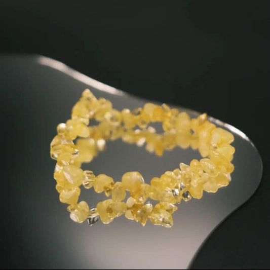 Natural Crystal Tumble Bead Bracelet - calm · Wealth · love · Health - 我的商店