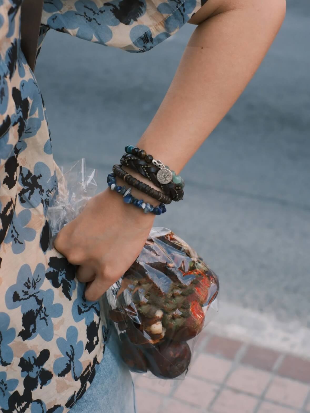 Natural Crystal Tumble Bead Bracelet - calm · Wealth · love · Health - 我的商店