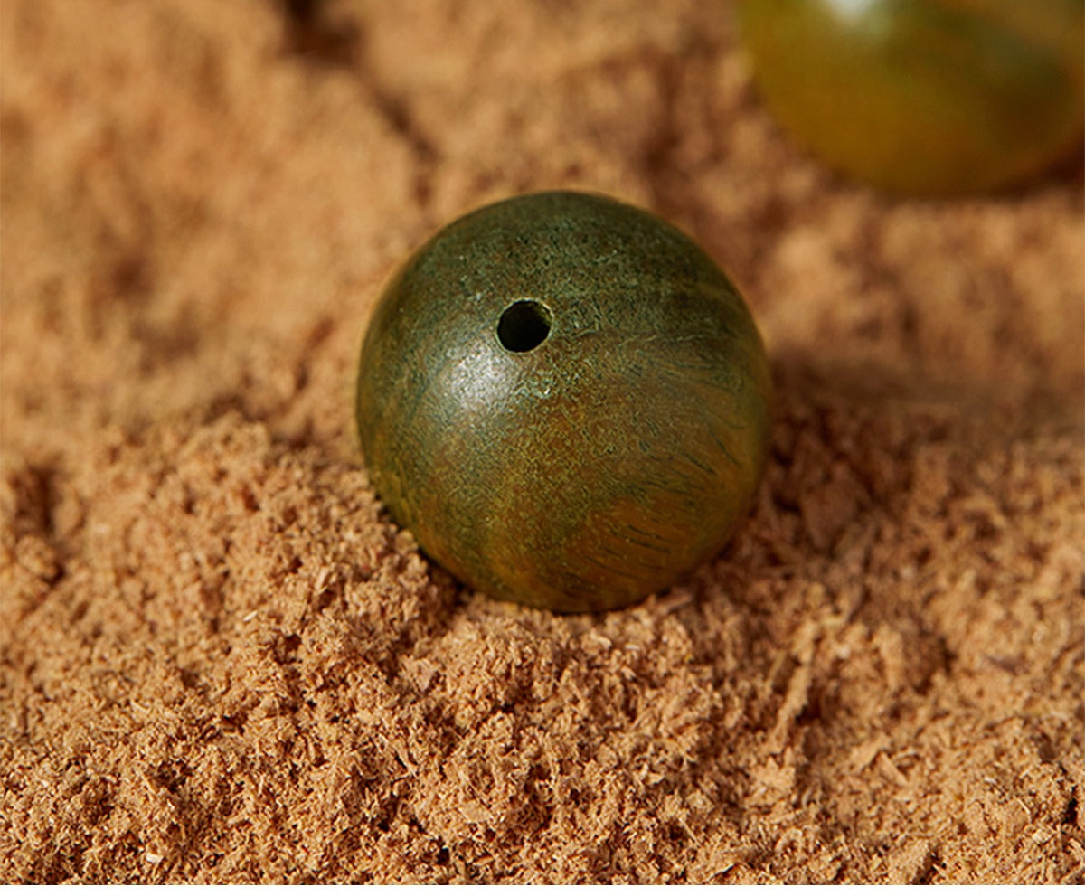 Natural Green Sandalwood Bracelet Luck Lotus Healing