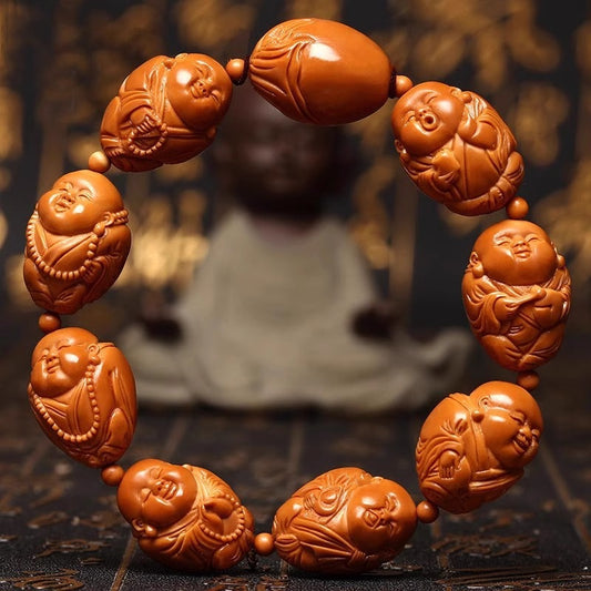 Olive Pit Buddha Luck Bracelet