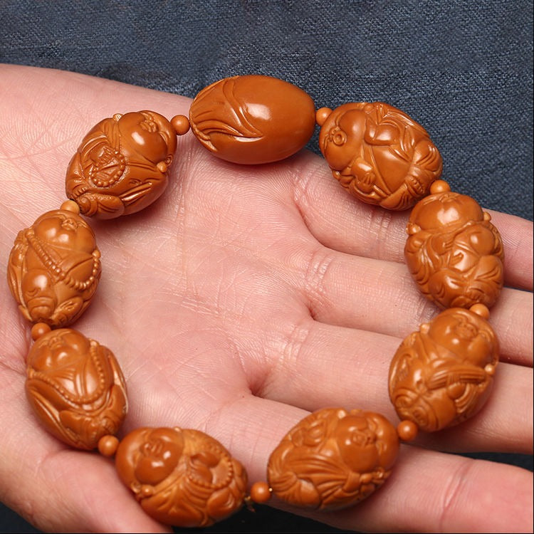 Olive Pit Buddha Luck Bracelet