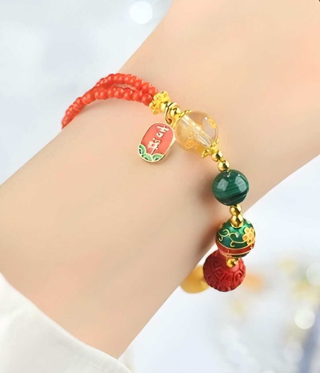 Bracelet Zodiac Agate Rouge du Sud - Protection•Bonne Chance